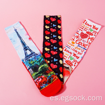 Calcetines de talla única con estampado ecológico de Lover